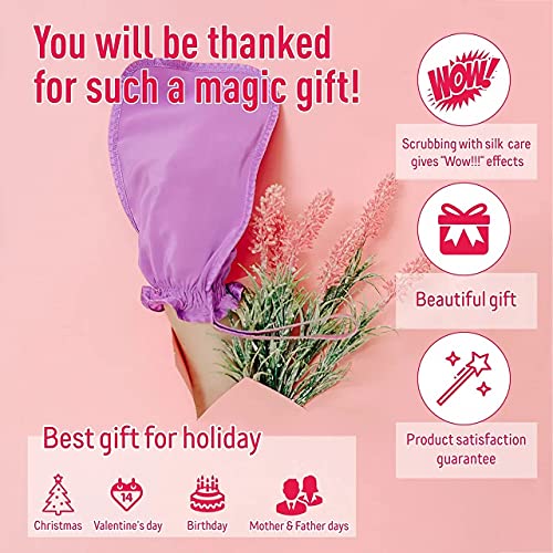 Silk Care Body Scrubber Set 2 in 1, Deep Exfoliating Body And Face Scrubbers ...