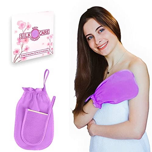 Silk Care Body Scrubber Set 2 in 1, Deep Exfoliating Body And Face Scrubbers ...