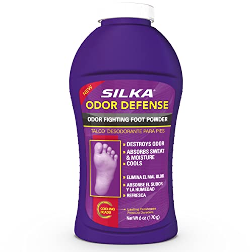 SILKA Odor Fighting Foot Powder, 6 Ounce