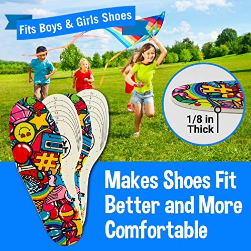 Silly Feet Kids Insoles | Child Replacement Insole Shoe Sole Inserts for Chil...