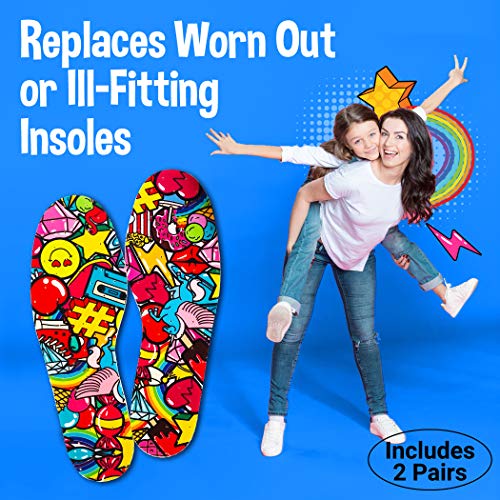 Silly Feet Kids Insoles | Child Replacement Insole Shoe Sole Inserts for Chil...