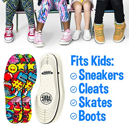 Silly Feet Kids Insoles | Child Replacement Insole Shoe Sole Inserts for Chil...