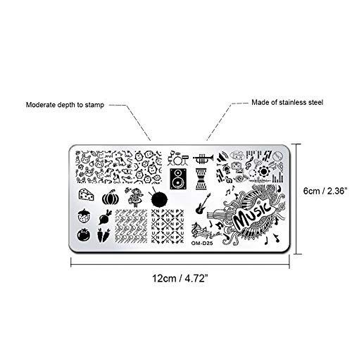 SILPECWEE 10Pcs Nail Art Stamping Plates Set Animals Design Nail Image Stamp ...