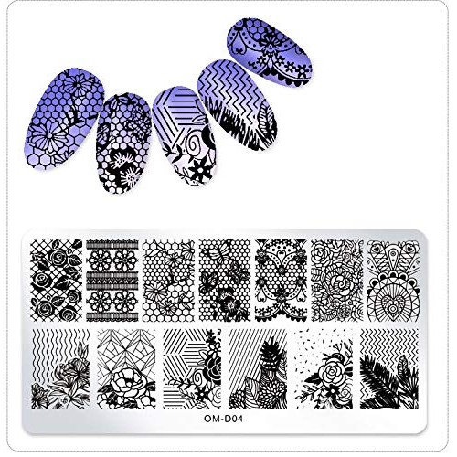 SILPECWEE 10Pcs Nail Art Stamping Plates Set Animals Design Nail Image Stamp ...
