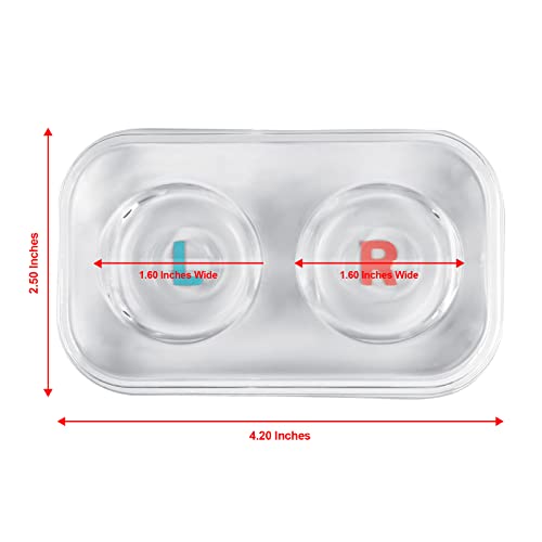 Large See-Through Hard Plastic Assorted Compact Contact Lens Case/Tray