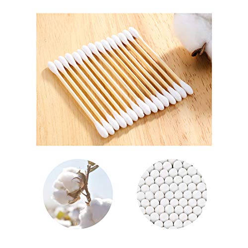 Cotton Swabs, Wooden Cotton Sticks for Ear, 2000ct(20 Pack), 100% Cotton, Dou...