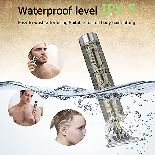 Professional Hair Clippers for Men, Pro Li Outline Trimmer with Cape,T Blade ...