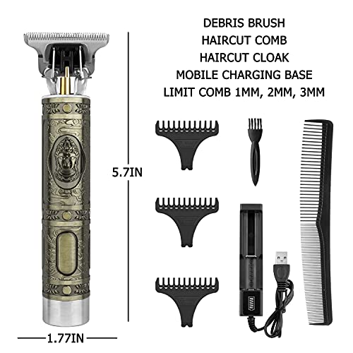 Professional Hair Clippers for Men, Pro Li Outline Trimmer with Cape,T Blade ...