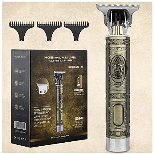 Professional Hair Clippers for Men, Pro Li Outline Trimmer with Cape,T Blade ...