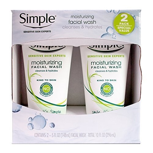 Simple Moisturizing Facial Wash, 5 Ounce (Pack of 2)