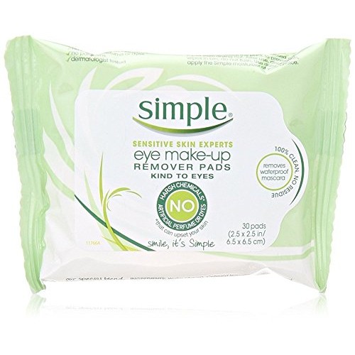 Simple Eye Make-Up Remover Pads 30 Count (2 Pack)