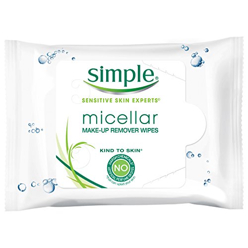 SIMPLE FACE Simple Kind To Skin Facial Care Micellar 25 Piece Wipes, 4 Count,...
