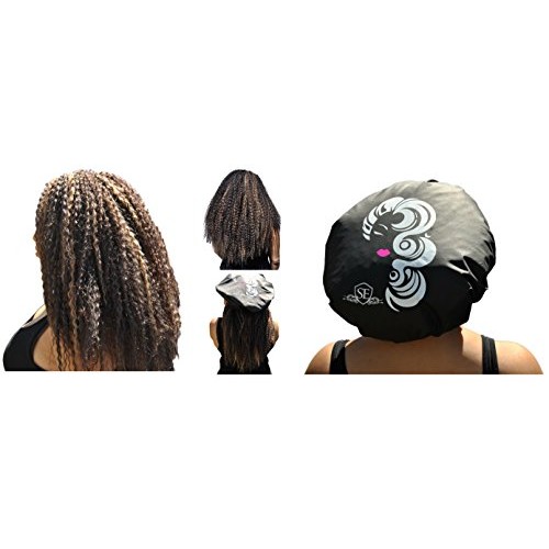 XL Shower Cap - Adjustable & WaterProof By Simply Elegant: The Satin Dream Ju...