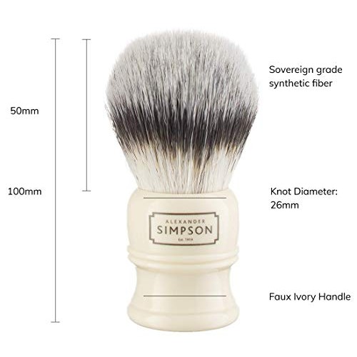 Alexander Simpson Trafalgar Synthetic Shaving Brush - Simpson Shaving Brushes...