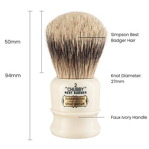 Simpsons Best Badger Shaving Brush (Chubby CH2 Best)