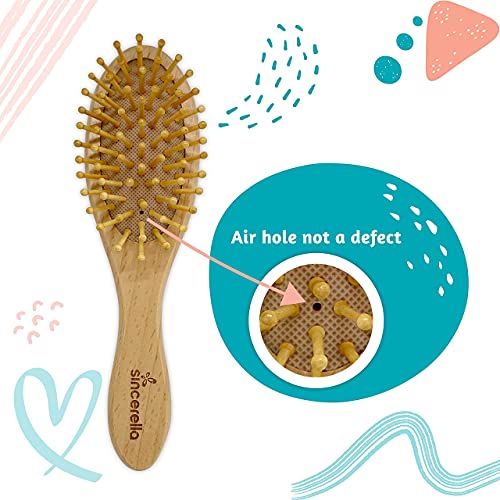 Baby Hair Brush and Comb Set for Newborn and Toddler Boy or Girl - Wooden Bab...