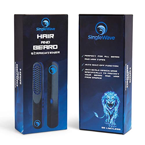 Beard Straightener, Cordless Beard and Hair Straightening Comb, Rechargeable,...