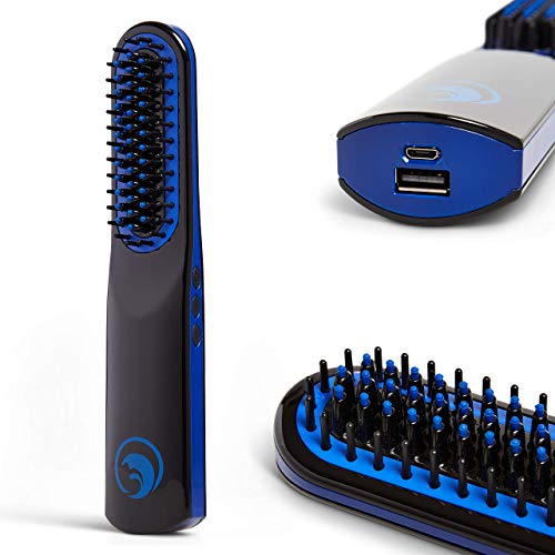 Beard Straightener, Cordless Beard and Hair Straightening Comb, Rechargeable,...