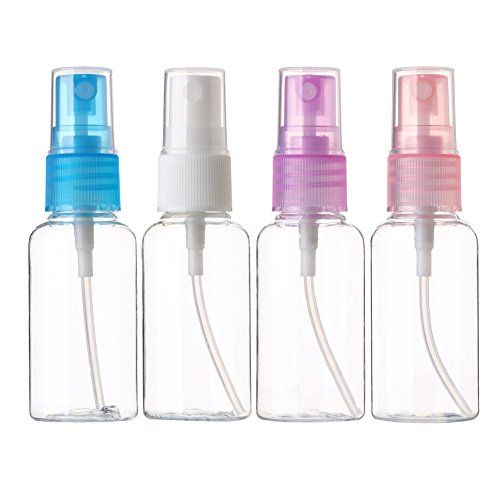 Spray Bottles 30ml/1oz, Sinide 4 Pack Clear Empty Fine Mist Plastic Mini Trav...