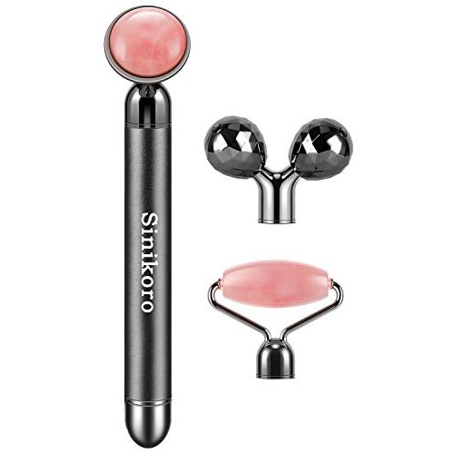 Sinikoro 3-in-1 Electric Jade Roller Massager 3D Roller Facial Roller & Face ...