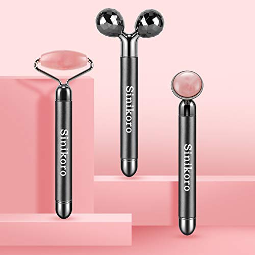 Sinikoro 3-in-1 Electric Jade Roller Massager 3D Roller Facial Roller & Face ...