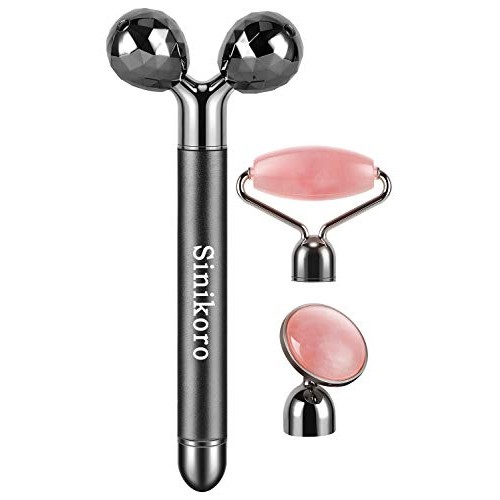Sinikoro 3-in-1 Electric Jade Roller Massager 3D Roller Facial Roller & Face ...