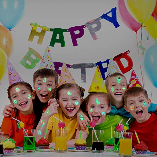 Sinmoe 400 Pieces Glow Temporary Tattoos for Kids Waterproof Luminous Tattoo ...