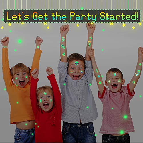 Sinmoe 400 Pieces Glow Temporary Tattoos for Kids Waterproof Luminous Tattoo ...