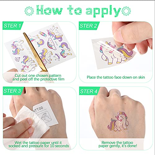 Sinmoe 400 Pieces Glow Temporary Tattoos for Kids Waterproof Luminous Tattoo ...