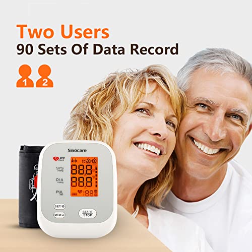 Sinocare Blood Pressure Monitor,Automatic Upper Arm Machine Digital BP Monito...