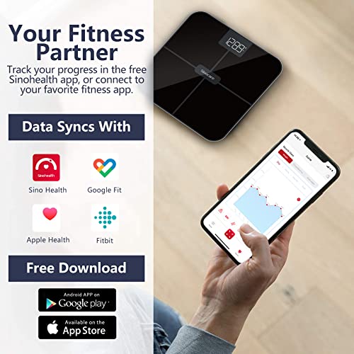 Sinocare Scale for Body Weight, Bathroom Digital Smart Weight Scale with BMI,...