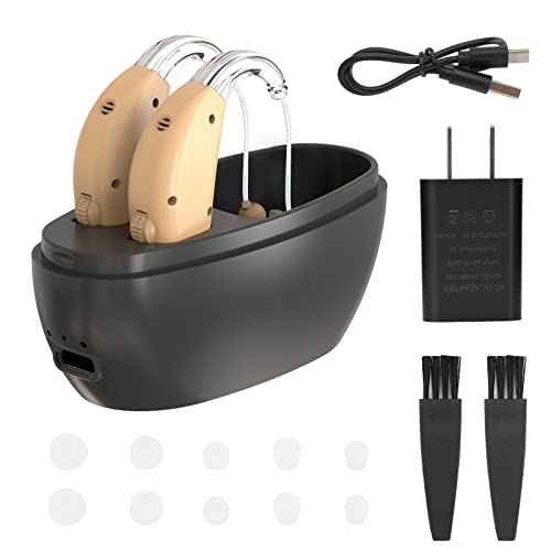 Hearing Aids,Seniors Rechargeable Hearing Amplifier with Noise Cancelling for...