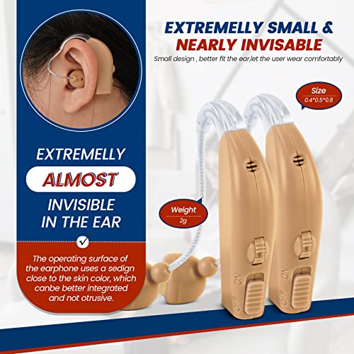 Hearing Aids,Seniors Rechargeable Hearing Amplifier with Noise Cancelling for...