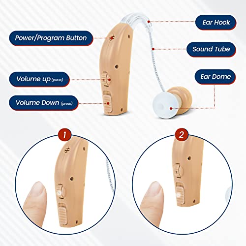 Hearing Aids,Seniors Rechargeable Hearing Amplifier with Noise Cancelling for...
