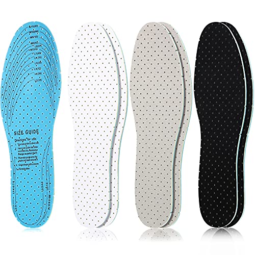 3 Pairs Breathable Shoe Insoles Inserts Ultra-Soft Cushioning Walking Comfort...