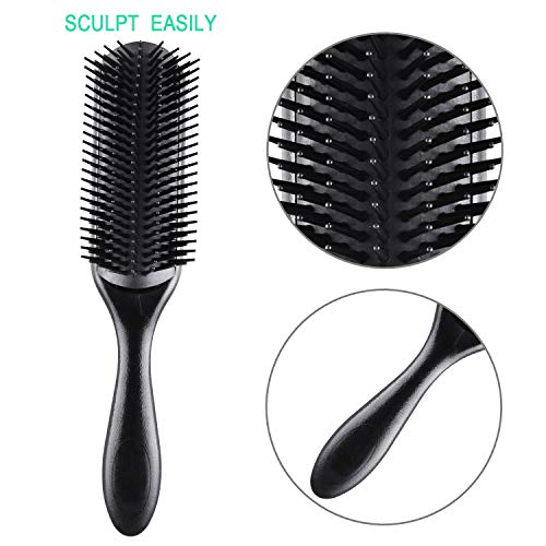SIQUK 6 Pieces Hair Brush Comb Set Paddle Brush Detangle Hair Brush and Black...