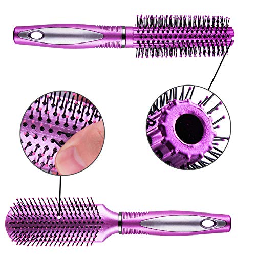 SIQUK 7 Pcs Hair Brush and Comb Set Round Brush Paddle Brush Detangle Hair Br...