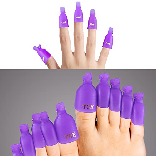 SIQUK Gel Nail Polish Remover Tools Kit with 600 Pcs Wipe Cotton Pads 20 Pcs ...