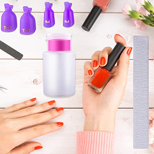 SIQUK Gel Nail Polish Remover Tools Kit with 600 Pcs Wipe Cotton Pads 20 Pcs ...