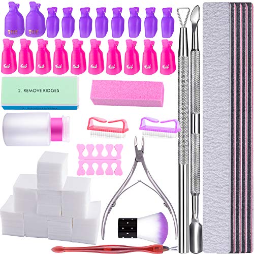 SIQUK Nail Polish Remover Tools Kit Including 750 Pcs Wipe Cotton Pads 20 Pcs...