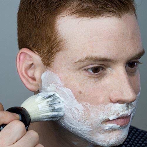 Vegan Shave Brush Gift Case: Premium Vegan Shaving Brush with Badger Hair Imi...
