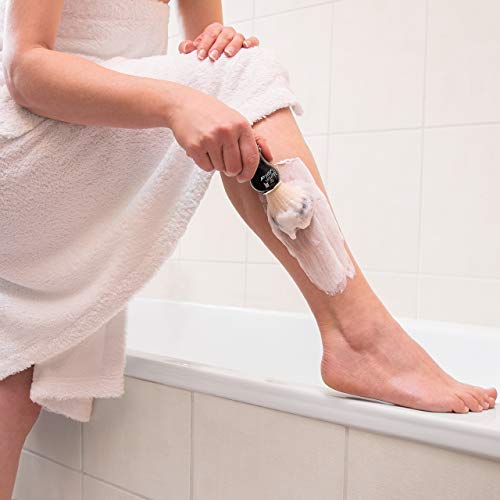 Vegan Shave Brush Gift Case: Premium Vegan Shaving Brush with Badger Hair Imi...