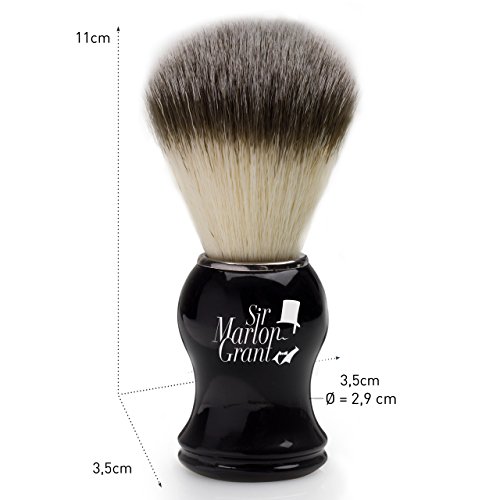 Vegan Shave Brush Gift Case: Premium Vegan Shaving Brush with Badger Hair Imi...