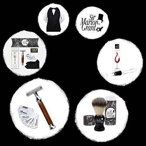 Vegan Shave Brush Gift Case: Premium Vegan Shaving Brush with Badger Hair Imi...