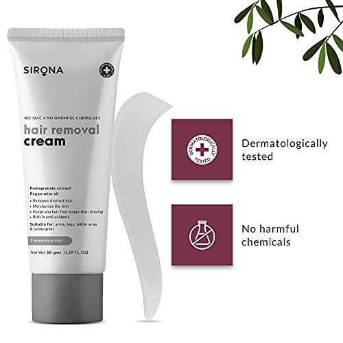 Sirona Hair Removal Cream for Women - 1.69 Fl Oz | with No Talc, No Harmful C...