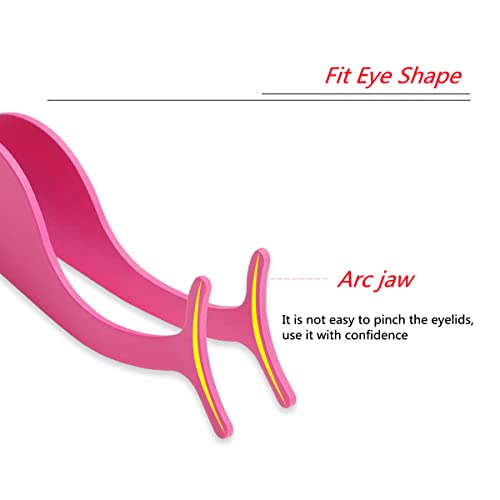 False Eyelash Tweezers Clips Fake Stainless Steel Lash Curler Applicator Eyel...