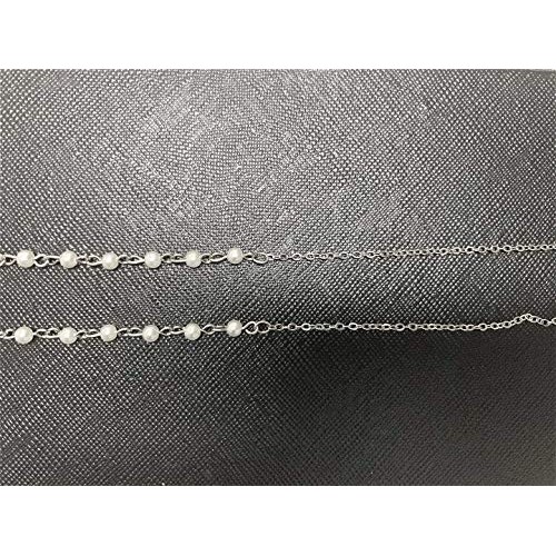 Sither Fashion Eyeglass Chains Necklace Pearl Beaded Eyewear Retainer Reading...
