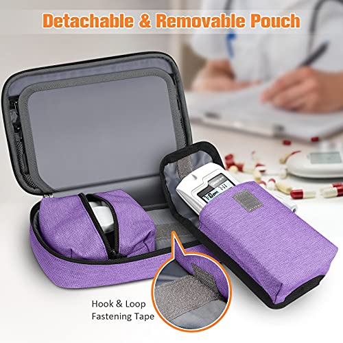SITHON Diabetic Supplies Organizer Case with Hand Strap, Water Resistant Port...