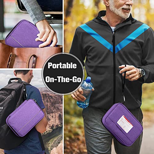 SITHON Diabetic Supplies Organizer Case with Hand Strap, Water Resistant Port...