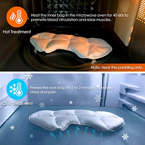 Sivio Weighted Eye Mask for Women & Men, Heatable and Freezable Weighted Eye ...